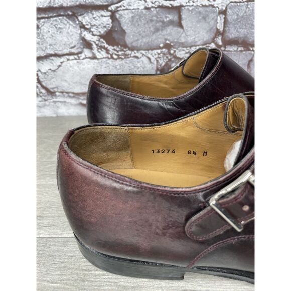 Magnanni Dark Cordovan Monk Strap Classic Dress Shoes Men Sz 8.5M US/42EU Spain - Picture 7 of 16